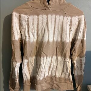 SET Madewell Tan and White Tie-Dye Hoodie and Joggers